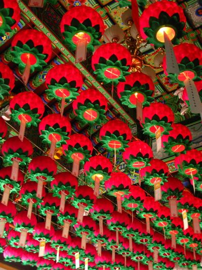 the ceiling of the temple
